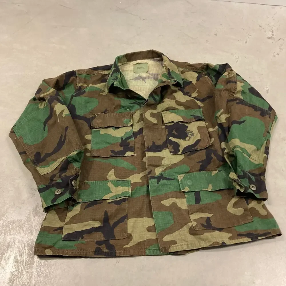 vintage y2k camo military field jacket